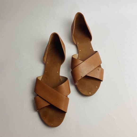 Madewell Shoes - MADEWELL Thea Crossover Sandal Brown/Tan Leather